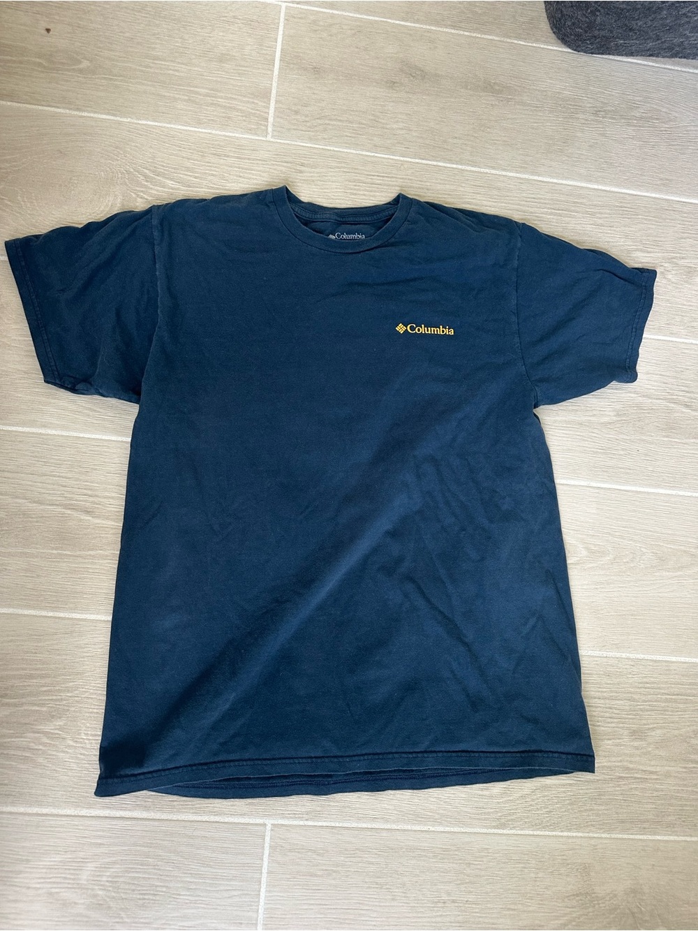 Columbia Navy Short-Sleeve Tee with Yellow Logo